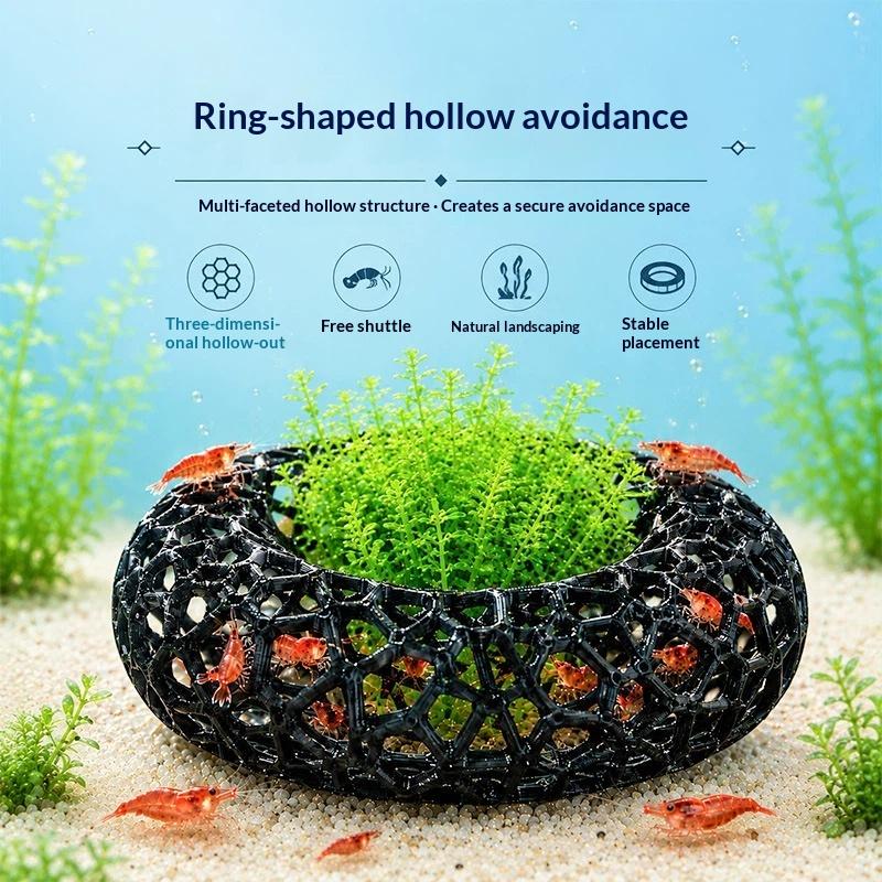 Aquarium Plant Rings - Abri pour crevettes d'aquarium en forme