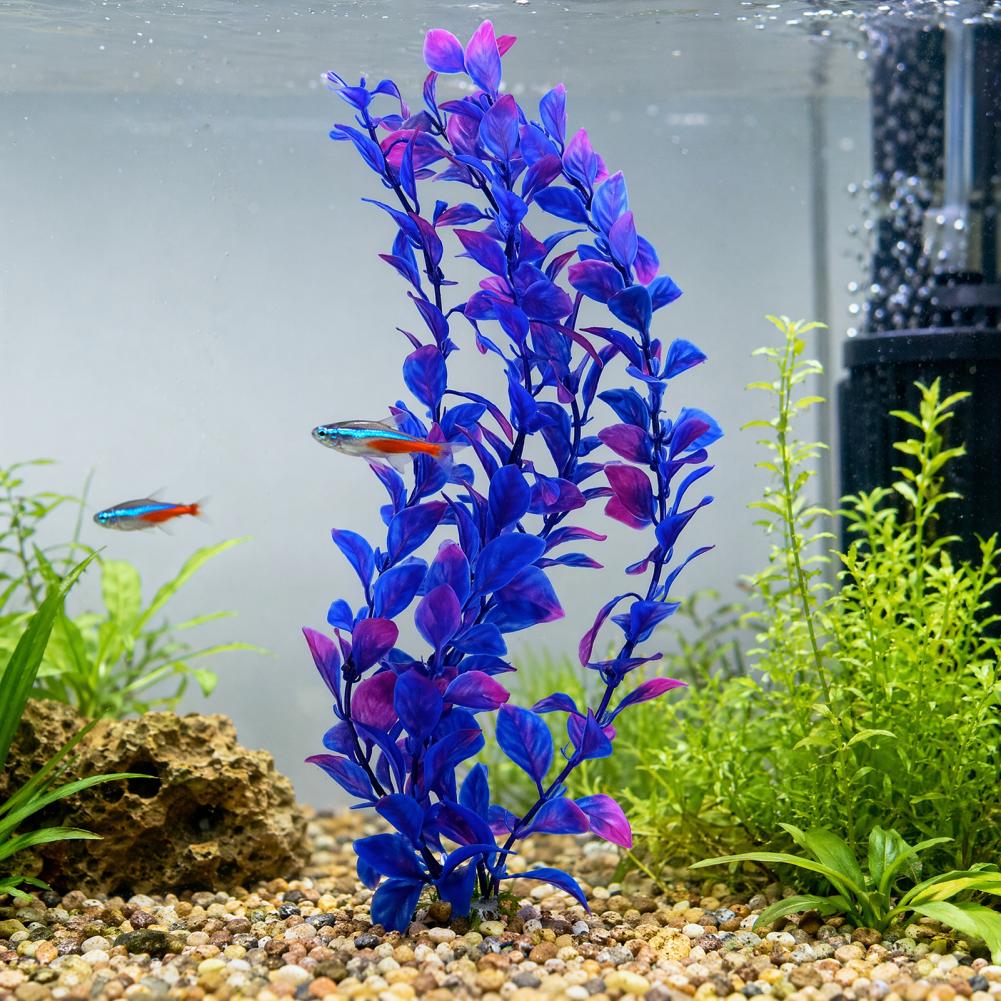 Aquarium Plant Violet - Plantes aquatiques artificielles avec base en