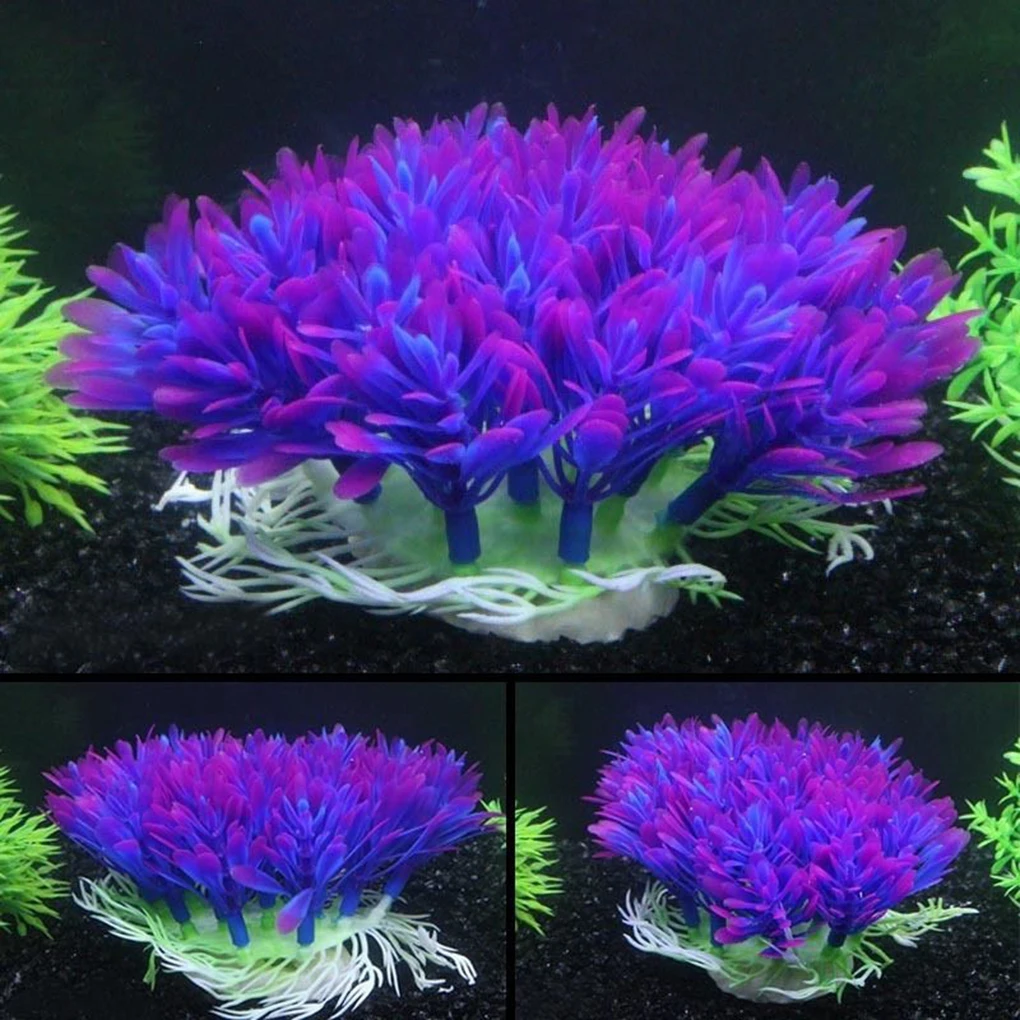 Aquarium Plant Violet - Décorations d'aménagement paysager d'aquarium, accessoires d'ornement