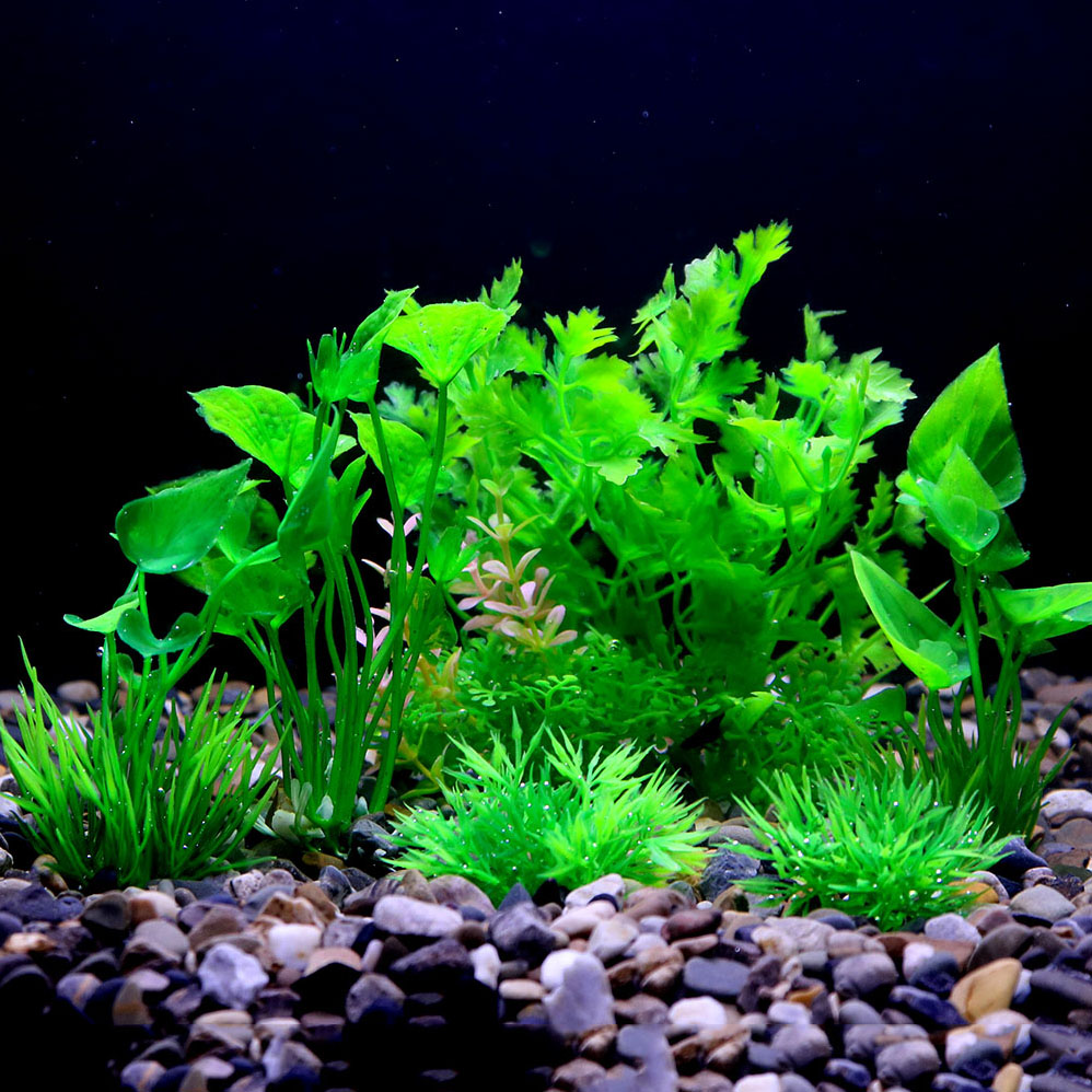 Aquarium Plant Violet - Plantes de paysage sous-marin artificielles, poisson