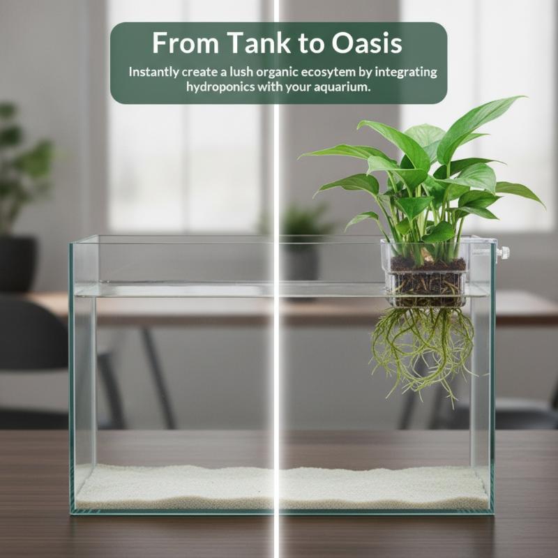Aquarium Plant Easy To Grow - Support transparent suspendu pour plantes d'aquarium,