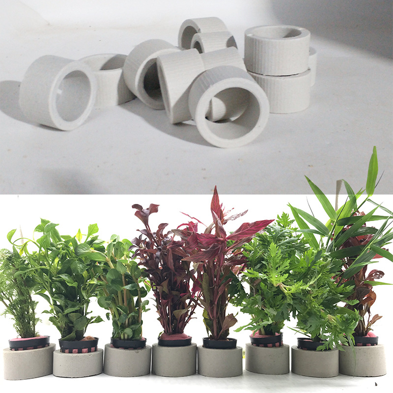 Aquarium Plant Rings - Anneau en céramique de décoration d'aquarium,