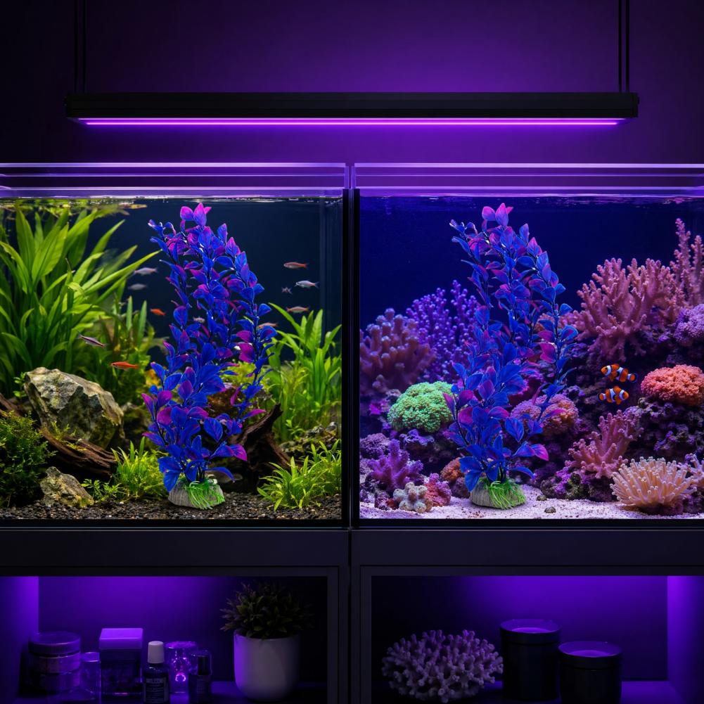 Plantes aquatiques artificiell - Aquarium Plant Violet avis et prix