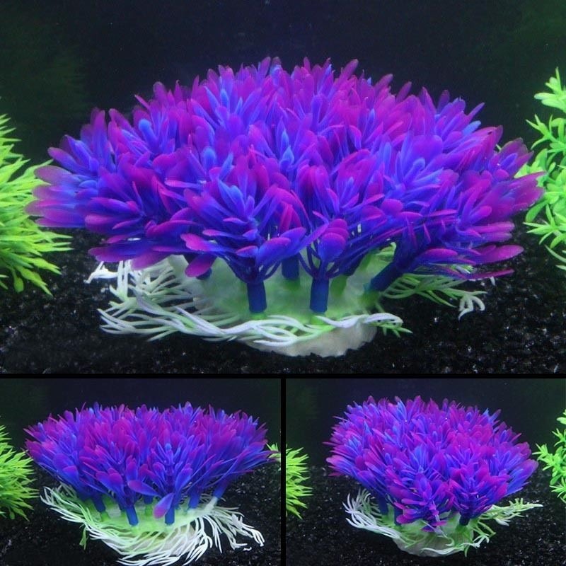 Lot de 10 accessoires de décor - Aquarium Plant Violet avis et prix