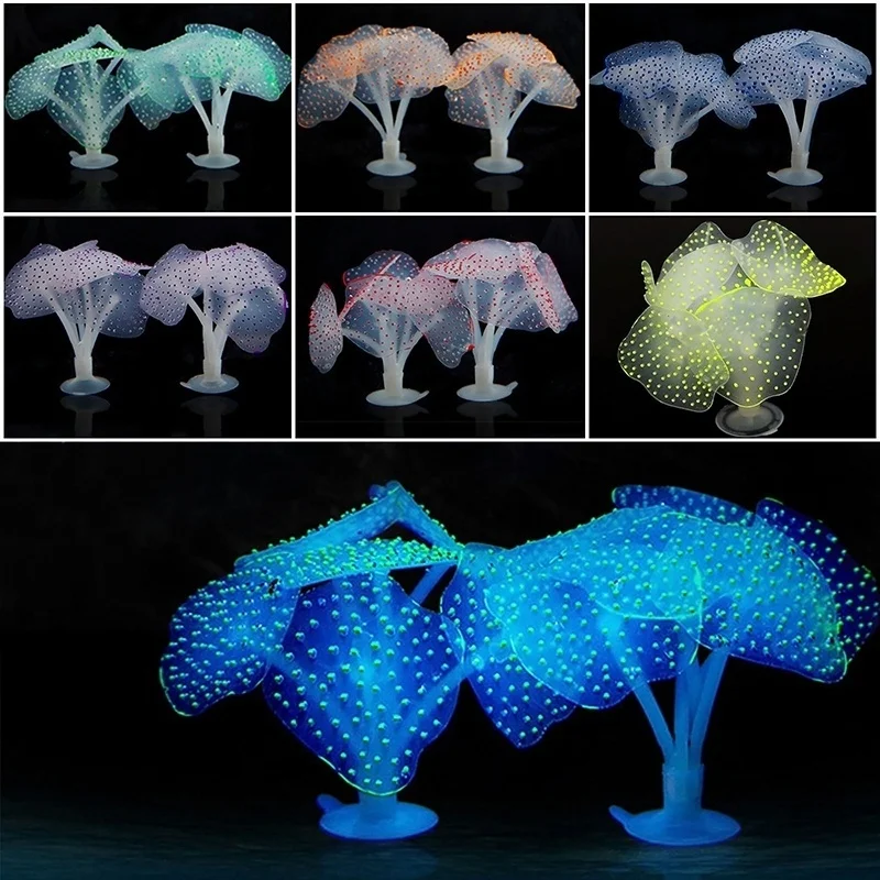 1 pièces coloré Silicone artif - Aquarium Plant Violet avis et prix